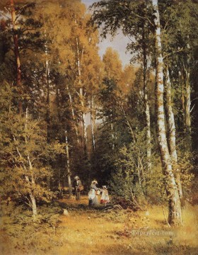 Artworks in 150 Subjects Painting - birch grove 1878 classical landscape Ivan Ivanovich trees